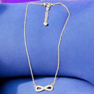 Brighton Silver And Swarovski Crystal Infinity Necklace